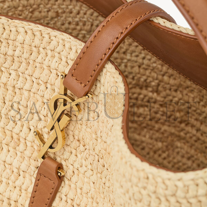 YSL LE 37 IN WOVEN RAFFIA AND VEGETABLE-TANNED LEATHER 773991GAAD72080 (20*25*16cm) YSL LE 37 IN WOVEN RAFFIA AND VEGETABLE-TANNED LEATHER 773991GAAD72080 (20*25*16cm)
